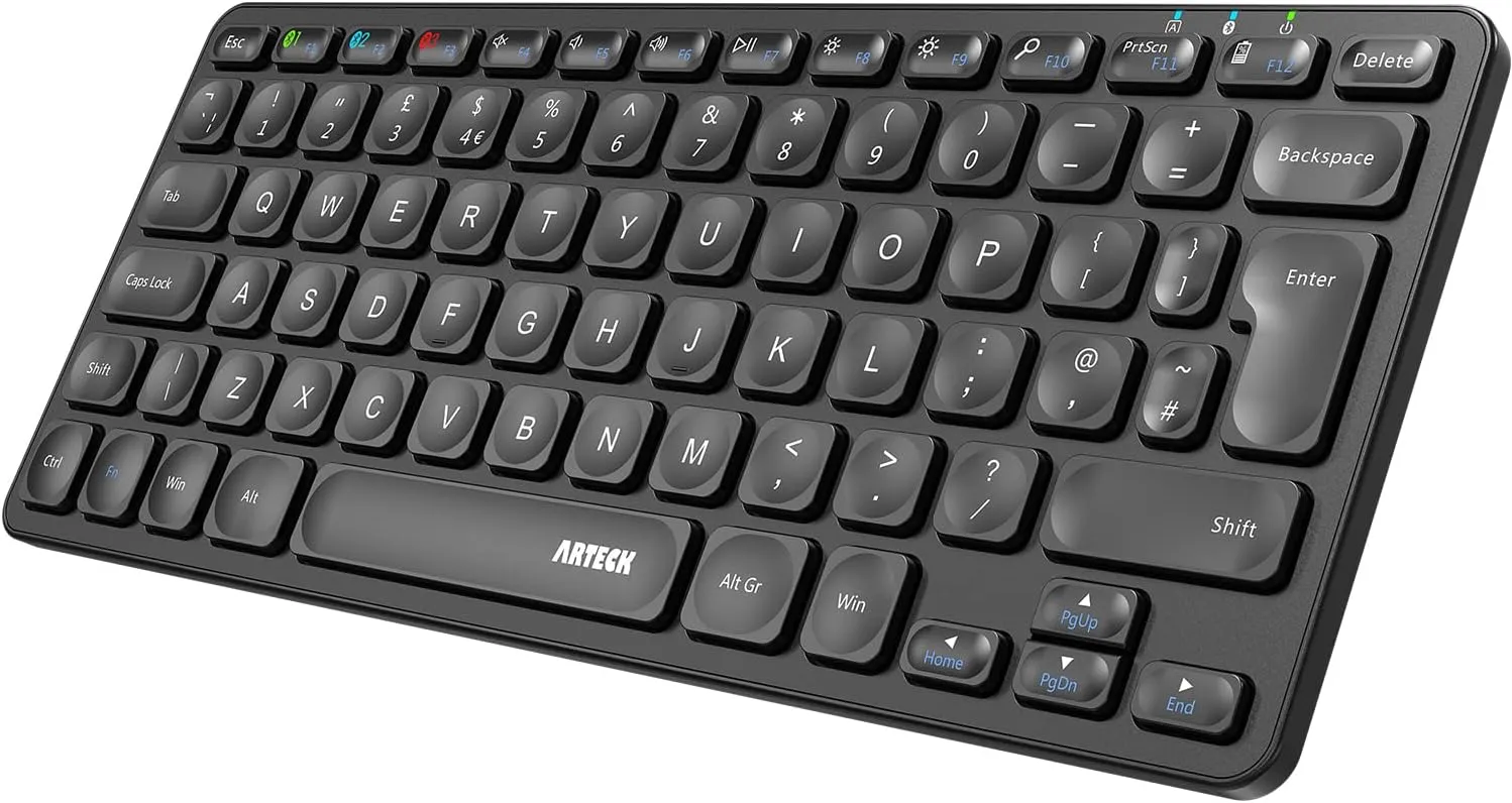 Black Arteck HB305 ultra-slim compact Bluetooth keyboard